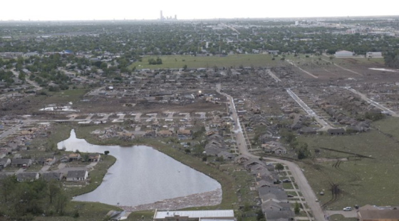 More than half of the 23 direct fatalities from the Moore tornado occurred in the vicinity of Plaza Towers Elementary School. Seven students were killed in the school's collapse and another six deaths occurred in homes swept completely away on ar adjacent to SW 14th Street.
