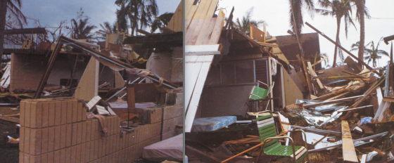 Hundreds of homes on Kauai and Oahu were completely destroyed by Iwa's fierce winds.
