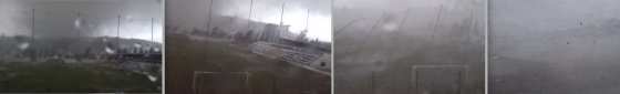 Gui Teixeira captured incredible video of a rare tornado sweeping through a coastal area in southern Portugal. (Video by Gui Teixeira)